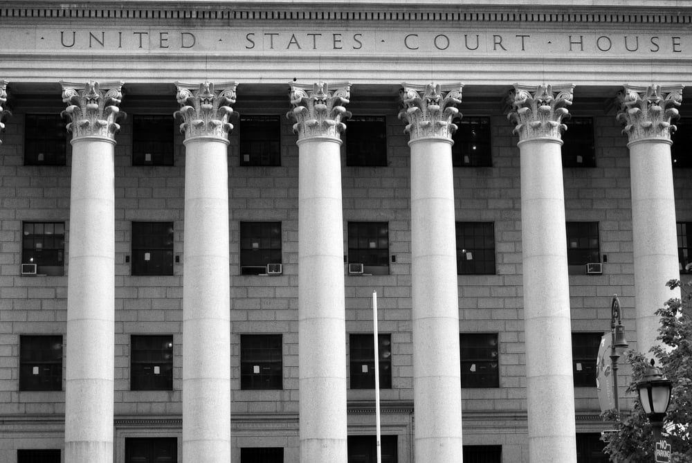A United States Court House in New York City.