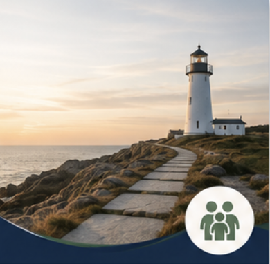 lighthouse with sunset background